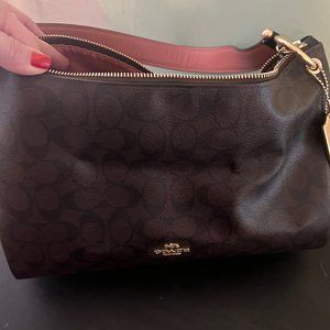 Brown/Pink leather Coach bag